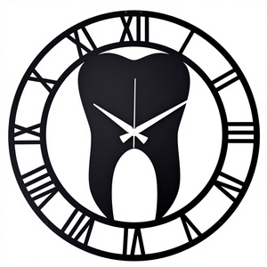 Modern Roman Numeral Metal <b>Wall</b> <b>Clock</b> with Elegant Open Frame Design | <b>Decorative</b> Large Round <b>Clock</b> for Home Office Living Room - Product Image 1
