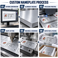Plaques en aluminium, logo métallique, plaques signalétiques, étiquettes en aluminium anodisé, plaques signalétiques avec trous de fixation