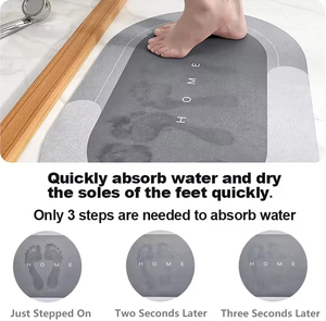 Tapis de sol antidérapant pour salle de bain 2026 en terre de diatomée, tapis de bain antidérapant en diatomite - Product Image 4