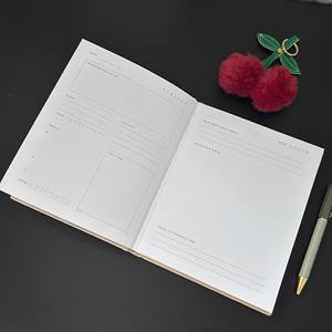 Cuadernos A5 de alta calidad de fábrica de China, cubierta de tela encuadernada en espiral de bienestar personalizado, diario de gratitud, diario Agedan - Product Image 3