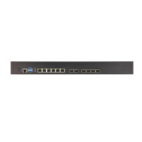 I7-8700 PC pare-feu 1U avec 6 * NIC et 6*10G SFP prise en charge 6/7/8/9e génération WIFI-6 1 * VGA + 1 * HD 1U pare-feu serveur appareil vpn pc