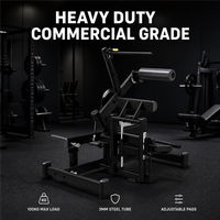 Machine d'entraînement des hanches REYK, chargeur moyen commercial, plaque en acier, avec construction durable et capacité utilisateur maximale de 150 kg