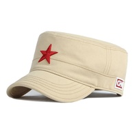 Gorra Retro de estrella de pentagrama de estilo Vintage chino, sombrero ajustable de alta calidad para hombres y mujeres, gorra con bordado