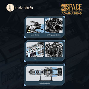 BAKA33907 Agatha King Battleship Creative Space Shuttle Model Interstellar <span class=keywords><strong>Wars</strong></span> Technic MOC Puzzle Juguetes de bloques educativos - Product Image 5