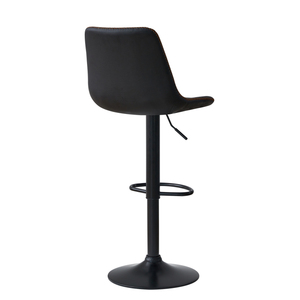 <span class=keywords><strong>Chaise</strong></span> <span class=keywords><strong>de</strong></span> <span class=keywords><strong>bar</strong></span> moderne réglable en cuir BC-002 avec structure en métal <span class=keywords><strong>et</strong></span> repose-pieds, noire, usage commercial pour hôtel <span class=keywords><strong>et</strong></span> restaurant - Product Image 3