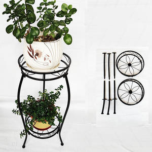 Ornements <span class=keywords><strong>de</strong></span> jardin pour patio <span class=keywords><strong>support</strong></span> métallique pour plantes présentoir à fleurs en fer pour le jardin Aménagement paysager intérieur extérieur - Product Image 6