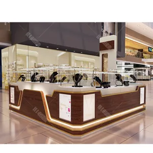 Shop Fitting High End Custom Commercial Jewellery Showroom Shopping Mall Jewelry Kiosk Design Jewelry Kiosks For Mall