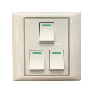 3 gang 1 way / 3 gang 2 way wall light switch touch push button electrical wall switch