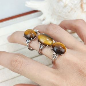 <span class=keywords><strong>Anillo</strong></span> de plata <span class=keywords><strong>con</strong></span> piedras preciosas de ojo de tigre Natural de forma ovalada para mujer, joyería de <span class=keywords><strong>piedra</strong></span> personalizada de alta calidad, a un <span class=keywords><strong>precio</strong></span> barato - Product Image 3