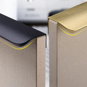 Aluminium Metall versteckte Schublade Hardware Küchen schrank Zug griffe
