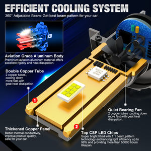 XSTORM <span class=keywords><strong>Bombillas</strong></span> de luces de coche <span class=keywords><strong>70W</strong></span> 3570 CSP 25000LM 6500K Mini <span class=keywords><strong>H7</strong></span> Canbus Faros automotrices Bombilla de faro Led <span class=keywords><strong>12V</strong></span> Accesorios para automóviles - Product Image 3
