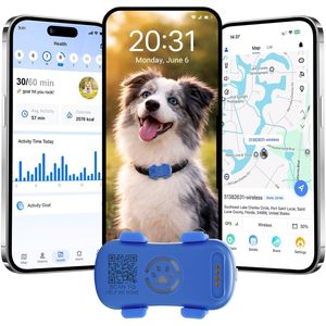 Traceur GPS pour chien Wanwaytech, batterie 1 an, suivi en temps réel, surveillance de l'activité, localisateur d'animaux imperméable - Product Image 1