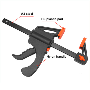 4 Inch Professional One-Handed Bar <b>Clamp</b> Heavy Duty Steel <b>Quick</b> Grip Trigger <b>Clamp</b> for Woodworking & Cabinet Assembly - Product Image 4