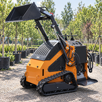 Mini Crawler Loader Compact Skid Steer dengan Bucket untuk Lanskap, Pertanian, dan Konstruksi