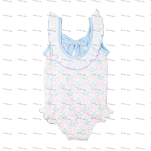 Set Costumi da Bagno per Bambini: Completo Floreale con Volant per Bambine, Pantaloncini da Nuoto Estivi per Bambini, Costumi ad Asciugatura Rapida - Product Image 3