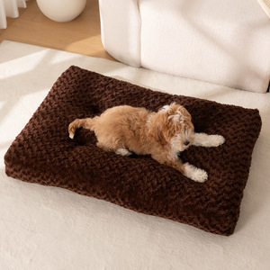 Tapis pour animaux de compagnie en peluche, rectangle, doux, chaud, respirant, lit pour chien, utilisation en hiver, printemps, automne - Product Image 3