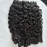 Alibaba Nuevo Estilo, Cabello Humano Virgen Vietnamita 100% con Cierre y Frontal, Paquetes de Cabello Rizado Birmano para Mujeres Negras