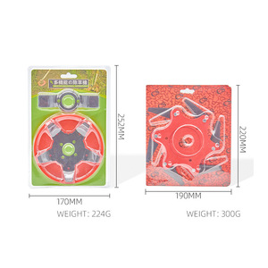 ZHCY Rotary Blade Lawn Mower Accessory Red High-speed Steel Six-blade Amphibious Grass Trimmer Head - Product Image 2