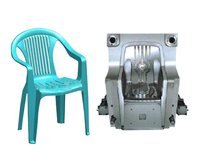 Moule de chaise en plastique injecté, chaise de salle à manger en PP sans accoudoirs, fabrication de moules de chaises en plastique injecté à Taizhou, Chine