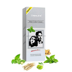 Crème colorante pour cheveux naturelle, biologique, à base de plantes, sans effets secondaires, couleur noire foncée, soin capillaire, 500 ml*2 - Product Image 1