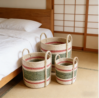 Panier de rangement multifonctionnel en maïs doux, écologique et moderne, fait à la main