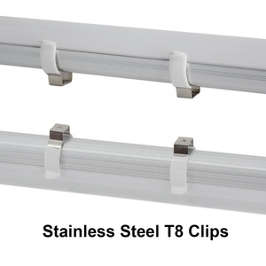 Jesled T8 U Clip chủ Bracket cho 4/5/6/8ft <span class=keywords><strong>LED</strong></span> bóng đèn thép không gỉ hỗ trợ lampholder Ống kẹp để ngăn chặn võng - Product Image 4