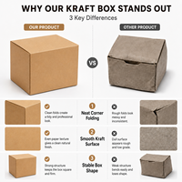 Boîte d'emballage personnalisée en papier kraft à double rabat, boîte pliante en carton ondulé pour l'expédition de cadeaux, emballage pour cosmétiques, bougies, produits de vente au détail