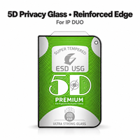 Verre de confidentialité ultra-résistant 5D pour iPhone Duo Phone, verre de confidentialité premium pour iPhone 18 Pro, protection d'écran anti-espion