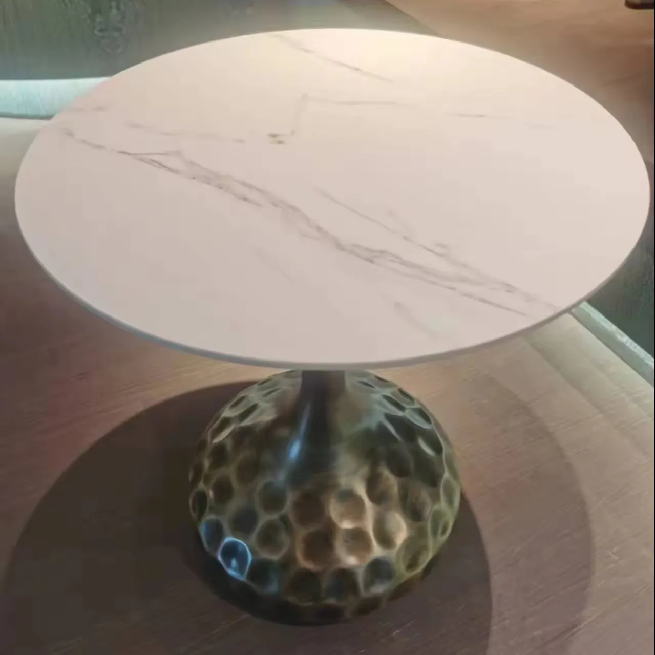 Фошань мебель для гостиной, популярный Железный маленький боковой стол для гостиничного номера, каменный стол