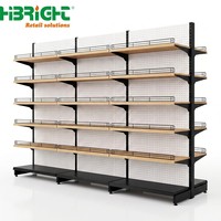Étagère de présentation robuste en métal Highbright HBE-SR pour supermarché, 6 étagères solides, antidérapante, autoportante, installation rapide, époxy