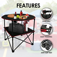WOQI Fold Portable BBQ Plage Réglable En Aluminium En Plein Air Pique-Nique Café À Manger Table De Camping Pliante