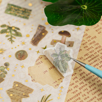 Hojas de Pegatinas Decorativas Pre-cortadas de Washi, con Diseños de Animales Adorables, Creativas, Duraderas y Ecológicas, para Cuadernos Hechos a Mano