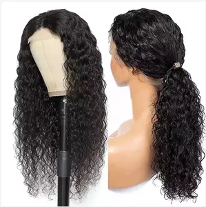 Factory Price Virgin Curls Straight Frontal Pluck Deep Water Wave Brazil Front Full Lace Bone Straight Human Wigs 100%Human Hair