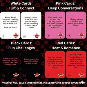 <span class=keywords><strong>Jeu</strong></span> de cartes pour couples 150 questions - Défi - Parfait pour un anniversaire, un cadeau de la Saint-Valentin - Vente en gros OME ODM - Product Image 4