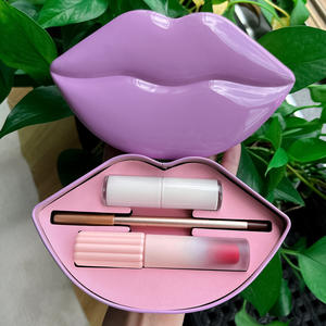 Set di Rossetti <span class=keywords><strong>3</strong></span> in 1 con Logo Personalizzabile: Matita per Labbra, Balsamo Labbra e Lucidalabbra Naturale Vegano Impermeabile - Product Image 6