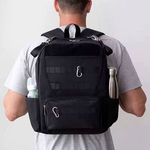 Sac à langer gratuit pour hommes, sac à dos à 8 poches pour bébé, sac à dos tactique Molle pour papas - Product Image 4