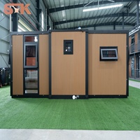 Casa Contenedor Prefabricada Expandible de Lujo de 20 pies con Panel Solar, 3-4 Dormitorios y Baño para Uso en Apartamentos al Aire Libre