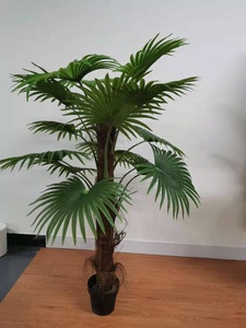 2021 vente chaude écologique chinois UV en plastique dur ventilateur palmier décorations pour la maison 20 pièces pour extérieur jardin maison - Product Image 2