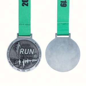 Medalla Deportiva de Aleación de Zinc 3D en Plata Antigua Personalizada de Fábrica, Producción Rápida, Entrega Inmediata - Product Image 3