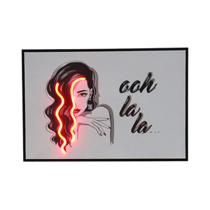 <span class=keywords><strong>Oh</strong></span> <span class=keywords><strong>La</strong></span> <span class=keywords><strong>La</strong></span> Modern LED Wall Art Frame Decor USB Operated for Bedroom Living Room Home Gift - Product Image 2