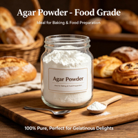 Ingrédients alimentaires naturels Agar-agar en poudre E406 Force de gel 900-1000 G/cm² Extrait pur d'algues rouges Prix en gros Usine 9002-18-0