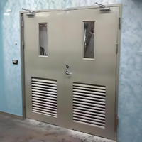 Porte en plomb résistante à la radiologie pour hôpital avec cadre en acier inoxydable, porte de salle blanche pivotante en acier inoxydable