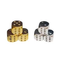 Fabricants Vente en Gros 6 Côtés Métal Cube Jeu de Dés Poli à la Main Cadeau Créatif D6 Laiton Métal Solide Dés