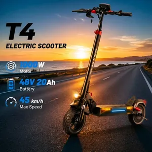 Kickwey สกู๊ตเตอร์ไฟฟ้าพับได้ <span class=keywords><strong>T4</strong></span>มือโปร1000W off-road 48V 20Ah 45กม./ชม. ช่วงล่างคู่60-80กม. - Product Image 3