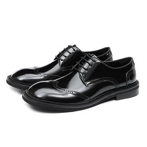 Chaussures Richelieu Formelles pour Hommes en Cuir Véritable à Lacets, Nouveau Style 2025, Bout Carré, Semelle Intermédiaire en Caoutchouc EVERGREEN - Product Image 6