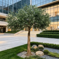 Arbre d'olivier artificiel au toucher réel, plante verte artificielle pour la décoration intérieure de salon, hall d'hôtel, projet de paysagisme