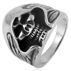 Yunnique – bague à la mode en forme de crâne pour hommes, bijoux en argent, design rétro Punk, cadeau - Product Image 1
