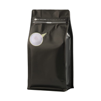 Custom Groothandel 250G 500G 1Kg Koffiezakjes Rits Aluminiumfolie Vlakke Bodem Zakken Met Ventiel