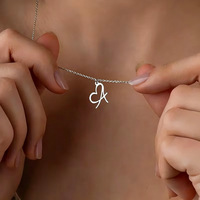 Collier pendentif en acier inoxydable Haomi CE avec initiale en forme de cœur, cadeau d'anniversaire minimaliste pour femme, chaîne de clavicule avec nom, bijoux