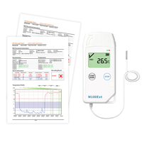 Enregistreur de données PDF multi-usages Potmagic M100Ext avec écran LCD USB et sonde en acier inoxydable